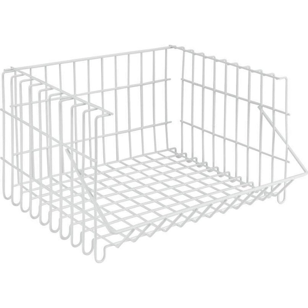 Metaltex Metaltex Bernina Wire Panier empilable 34x27x20 cm blanc