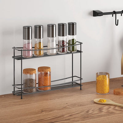 Metaltex Metaltex Kumino Spice Rack Black Metal Matte