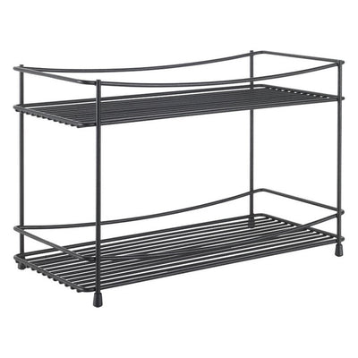 Metaltex Metaltex Origan Herb Rack 2 étages en métal noir mat