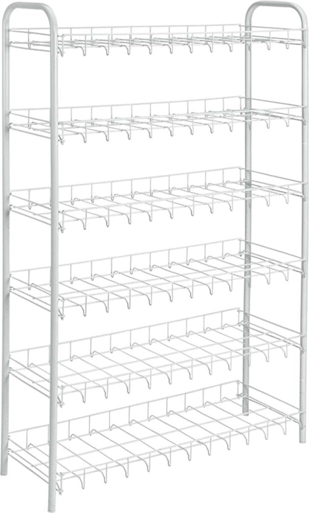 Metaltex Tomado Metaltex Shoe 6 Rack de chaussures blanc 64x23x104 cm 6 étages