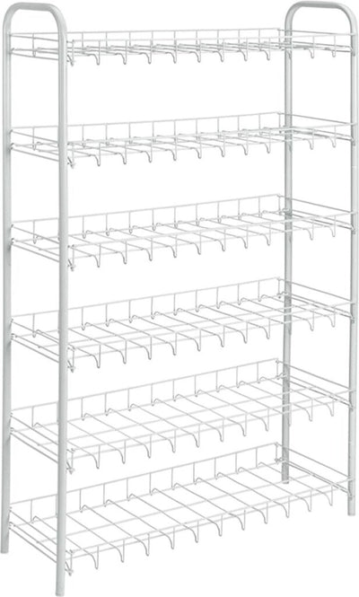 Metaltex Tomado Metaltex Shoe 6 Rack de chaussures blanc 64x23x104 cm 6 étages