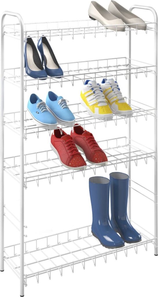 Metaltex Tomado Metaltex Shoe 6 Rack de chaussures blanc 64x23x104 cm 6 étages