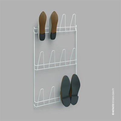 Metaltex Metaltex Wall Shoe Rack Palen 6 paires de chaussures 41x77 cm blanc