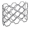 Metaltex Metaltex Bas-Rack Hexagon pour 15 bouteilles 43x12x34 noir