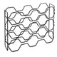 Metaltex Metaltex Bas-Rack Hexagon pour 15 bouteilles 43x12x34 noir