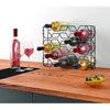 Metaltex Metaltex Bas-Rack Hexagon pour 15 bouteilles 43x12x34 noir