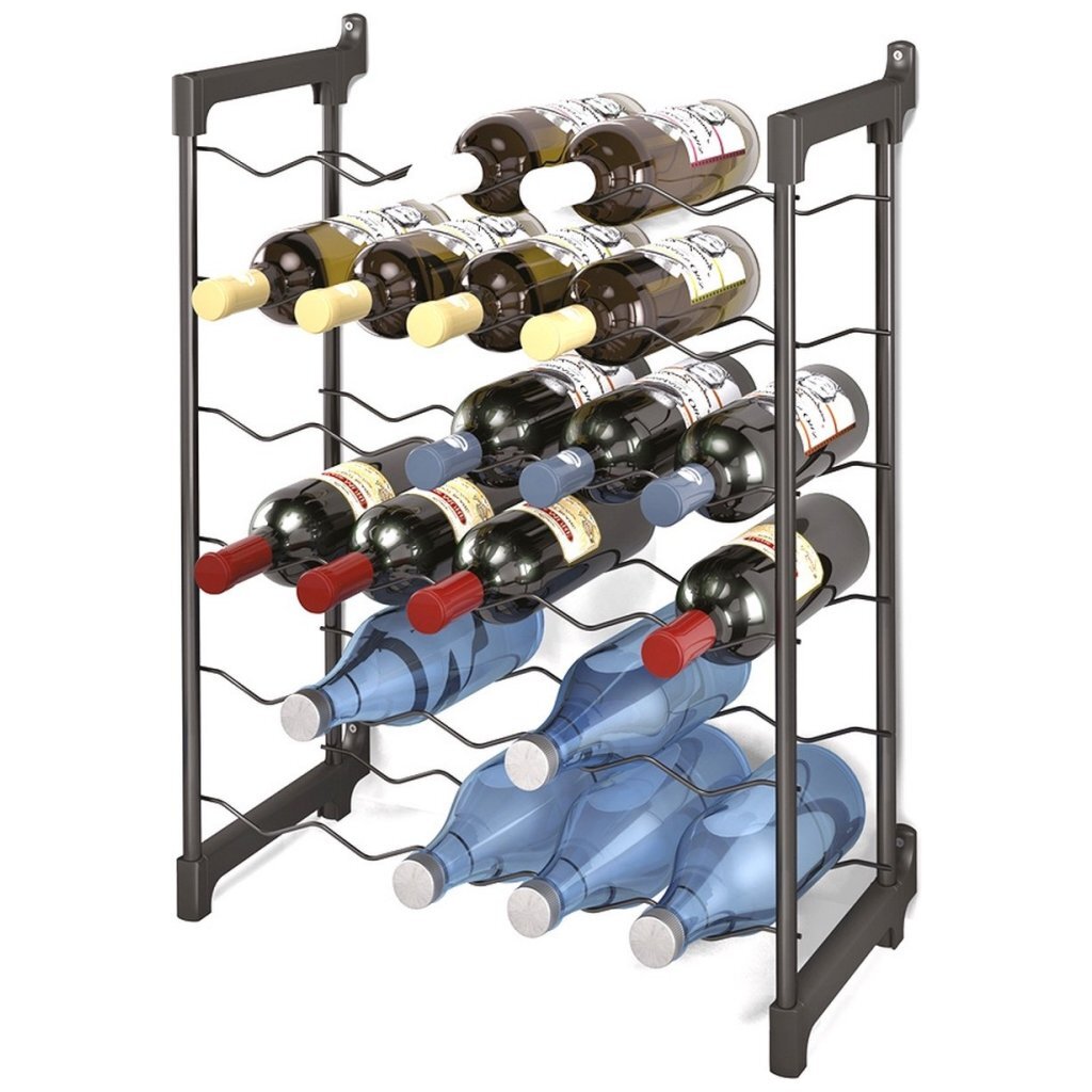 Tomado-Metaltex Tomado-Metaltex Chianti Bas Rack pour 30 bouteilles 68x50x26 cm noir