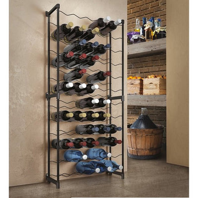 Tomado-Metaltex Tomado-Metaltex Barbera Bas Rack pour 50 bouteilles 108x50x26 cm noir