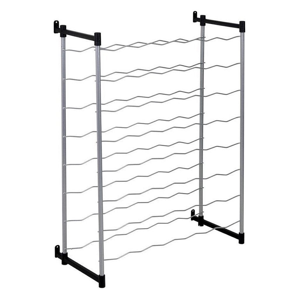 Metaltex Metaltex Merlot Bottle Rack pour 48 bouteilles 59x26x85 cm en argent noir