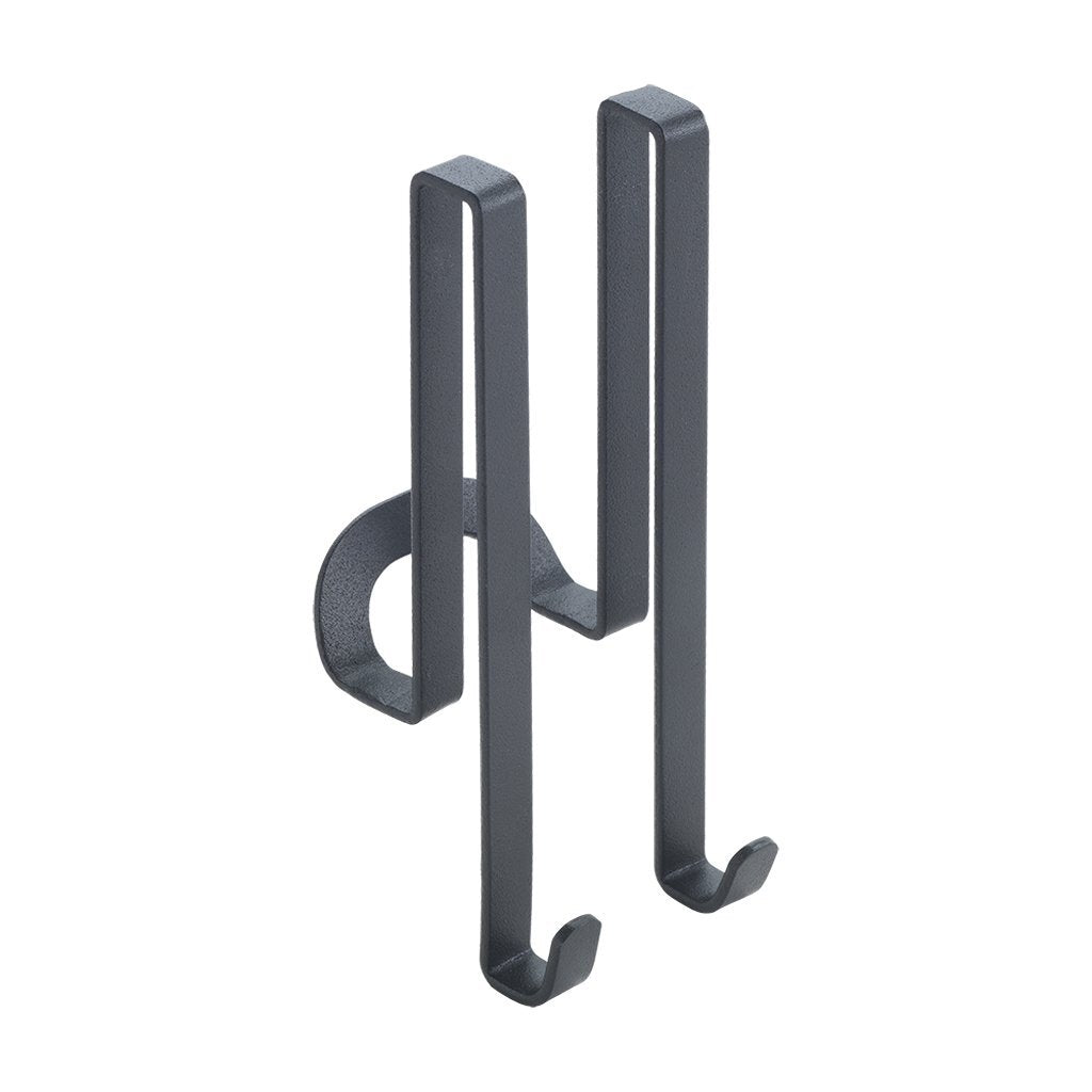 Metaltex crochet double pour paroi de douche 5x6x14 cm noir