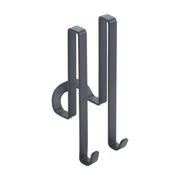Metaltex crochet double pour paroi de douche 5x6x14 cm noir - afbeelding 1