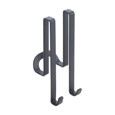 Metaltex crochet double pour paroi de douche 5x6x14 cm noir