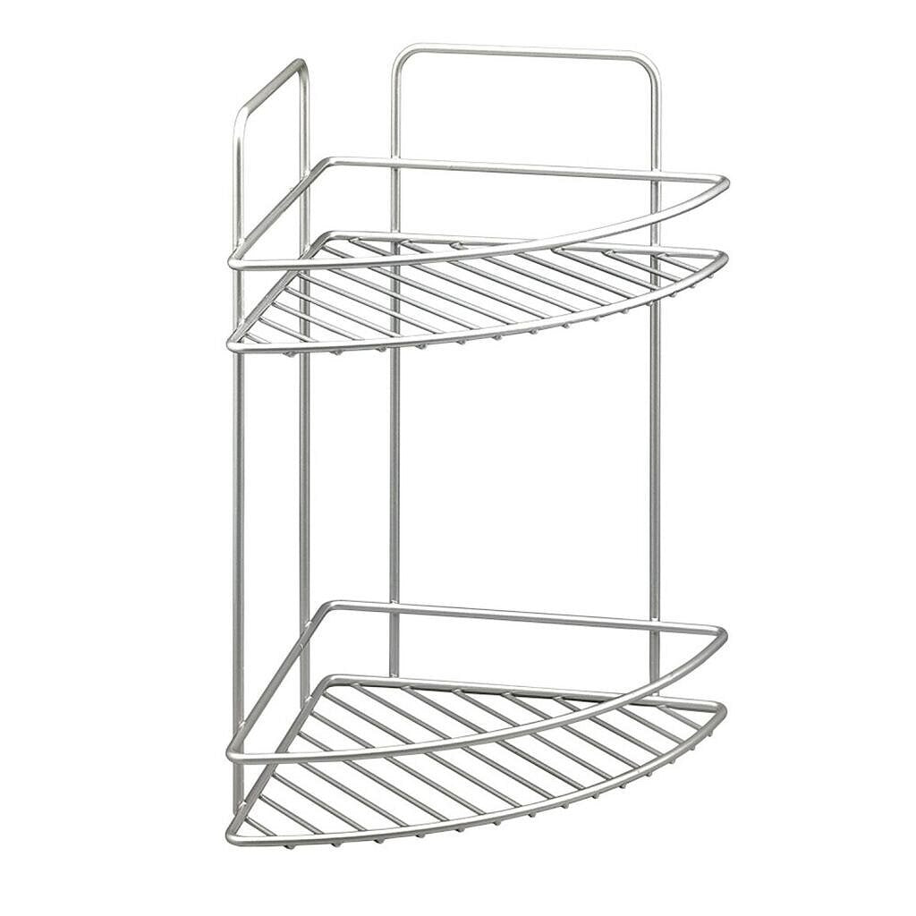 Tomado-Metaltex Tomado Metaltex Reflex Corner Salle de salle de bain 2 étages en argent gris