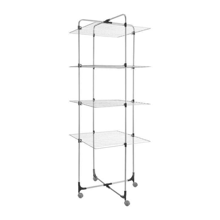 Metaltex aliseo tour de séchage 40 m ligne de séchage 4 étages 76x68x189 cm argent noir