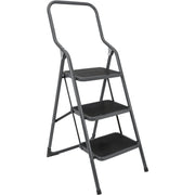 Escaliers ménagers metaltex kappa 3 46x62x136 cm en acier inoxydable gris noir - afbeelding 1