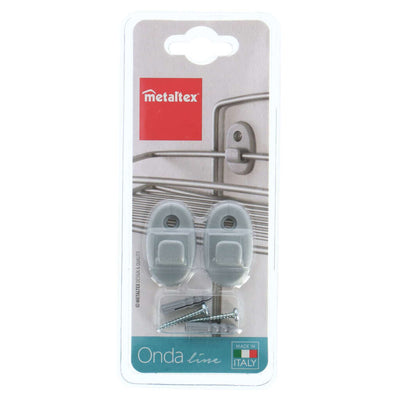 Metaltex Metaltex Wall Hocks 2 pièces gris