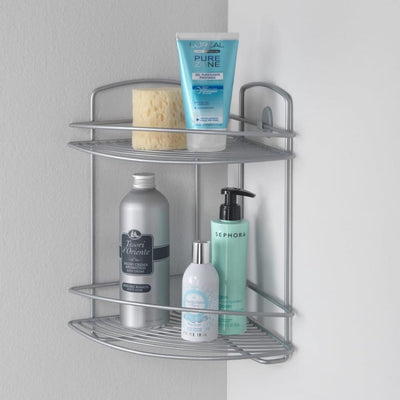 Metaltex Metaltex Onda Salle de salle de bain Rack 2 étages 22x22x35 cm argent