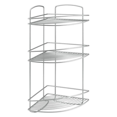 Metaltex Metaltex Onda Corner de salle de bain 3 étages 22x22x53 cm argent