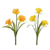 Decoris fleur artificielle jonquille h60cm jaune 2 assortis