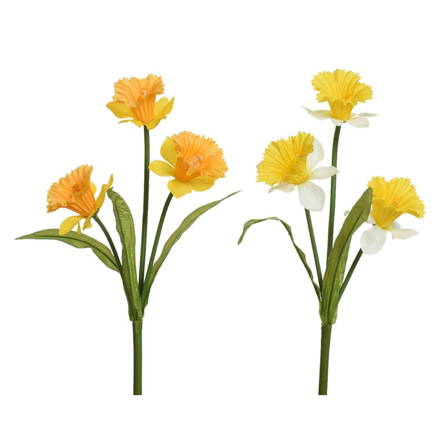 Decoris fleur artificielle jonquille h60cm jaune 2 assortis