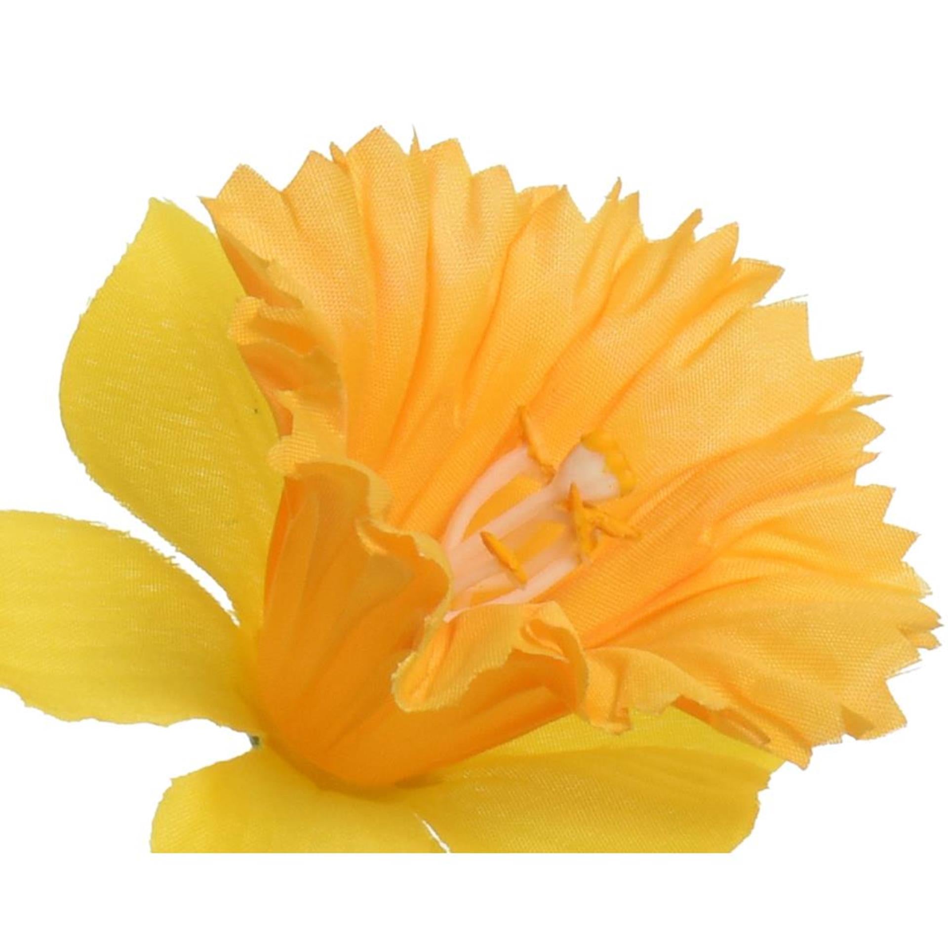 Decoris fleur artificielle jonquille h60cm jaune 2 assortis