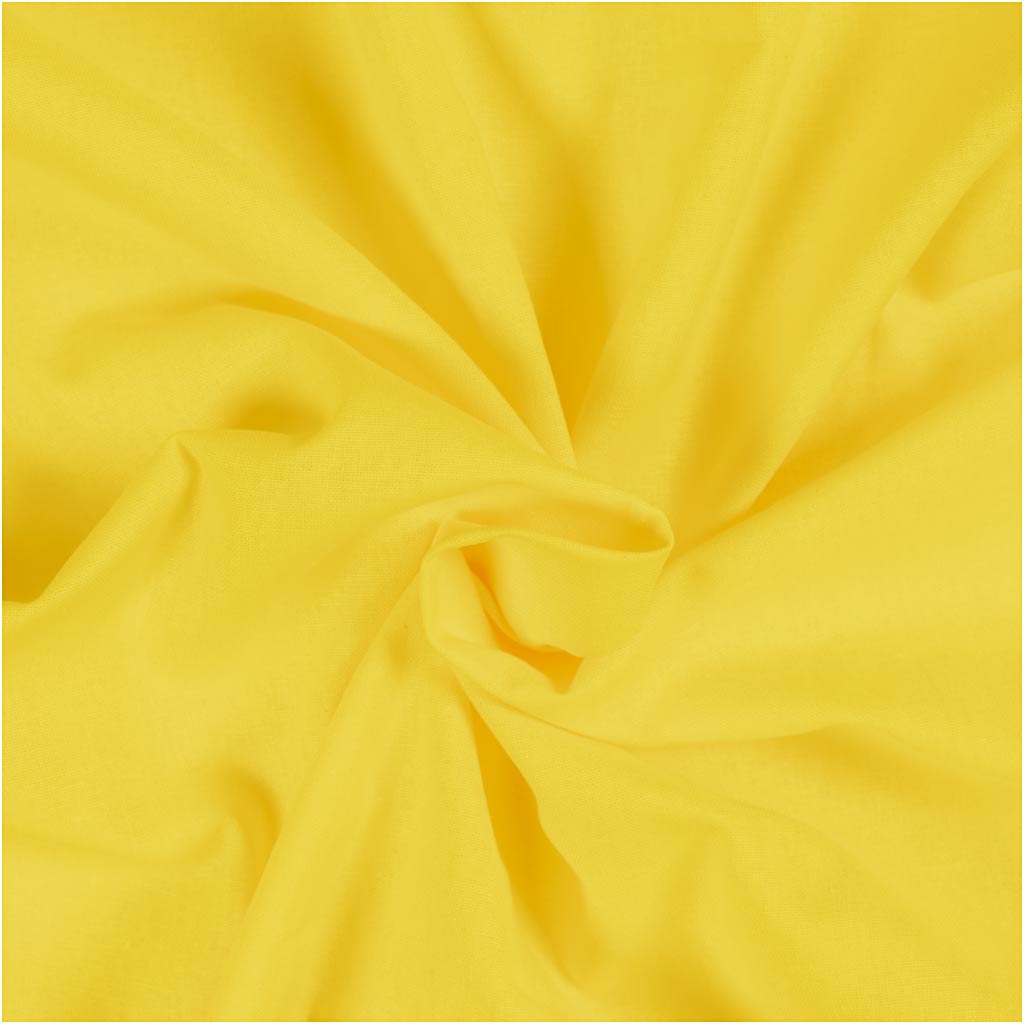 Tissu Creativ company, l: 145 cm, 140 gr, jaune, 5 m 1 boîte