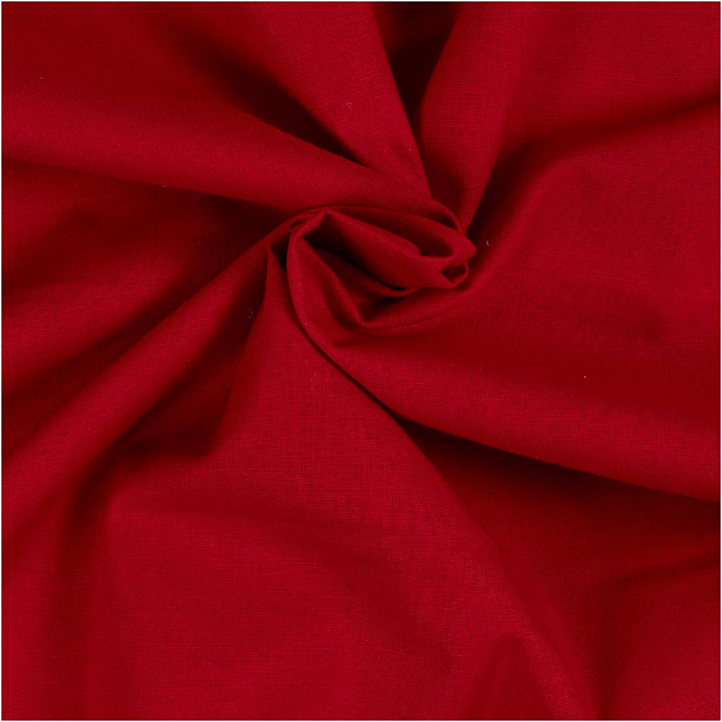 Creativ Company Fabric, b: 145 cm, 140 gr, rouge, 5 m 1 boîte