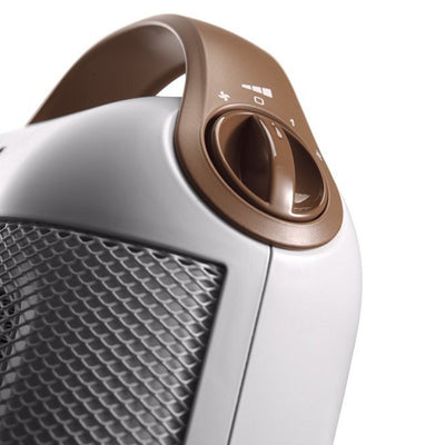 Delonghi delonghi hfx30c18.iw poêle en céramique marron blanc