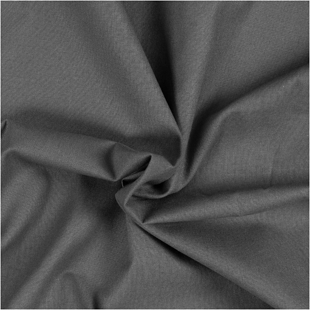 Creativ Company Fabric, b: 145 cm, 140 gr, gris, 5 m 1 boîte