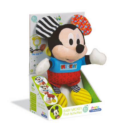 Clementoni - bébé - mickey mouse - premières activités - peluche interactive - jouets sensoriels - à partir de 6 mois