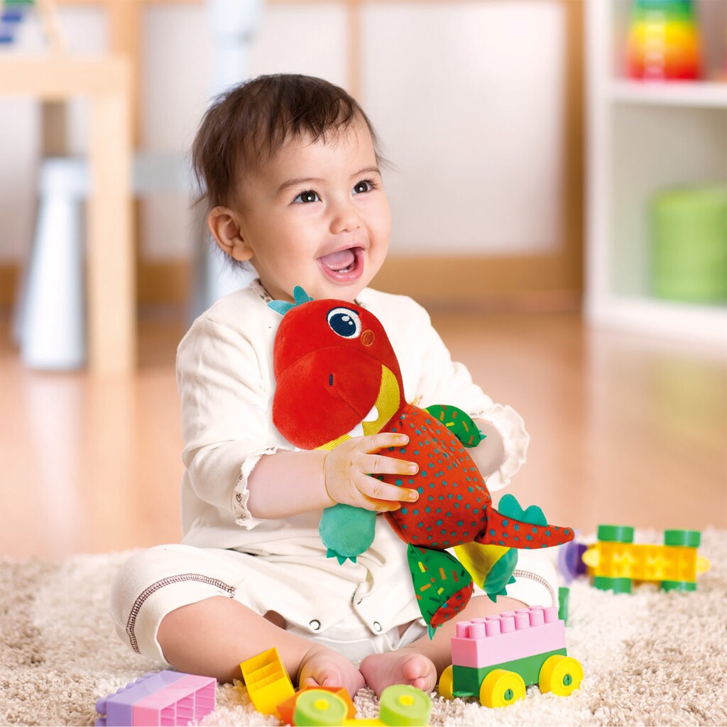 Clementoni bébé Pluchen câlins dinosaurus