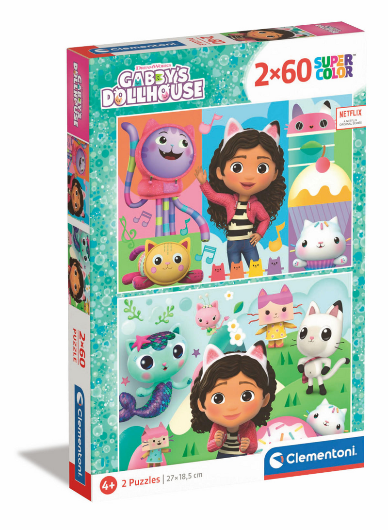 Clementoni Puzzle Gabby's Poppenhuis, 2x60st.