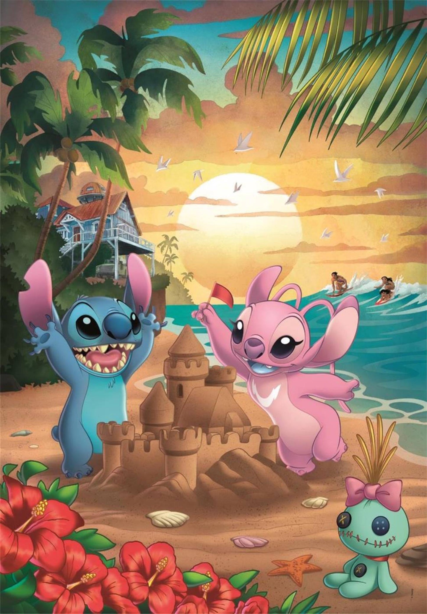 Clementoni - puzzle - 500 pièces - point disney - boîte compacte