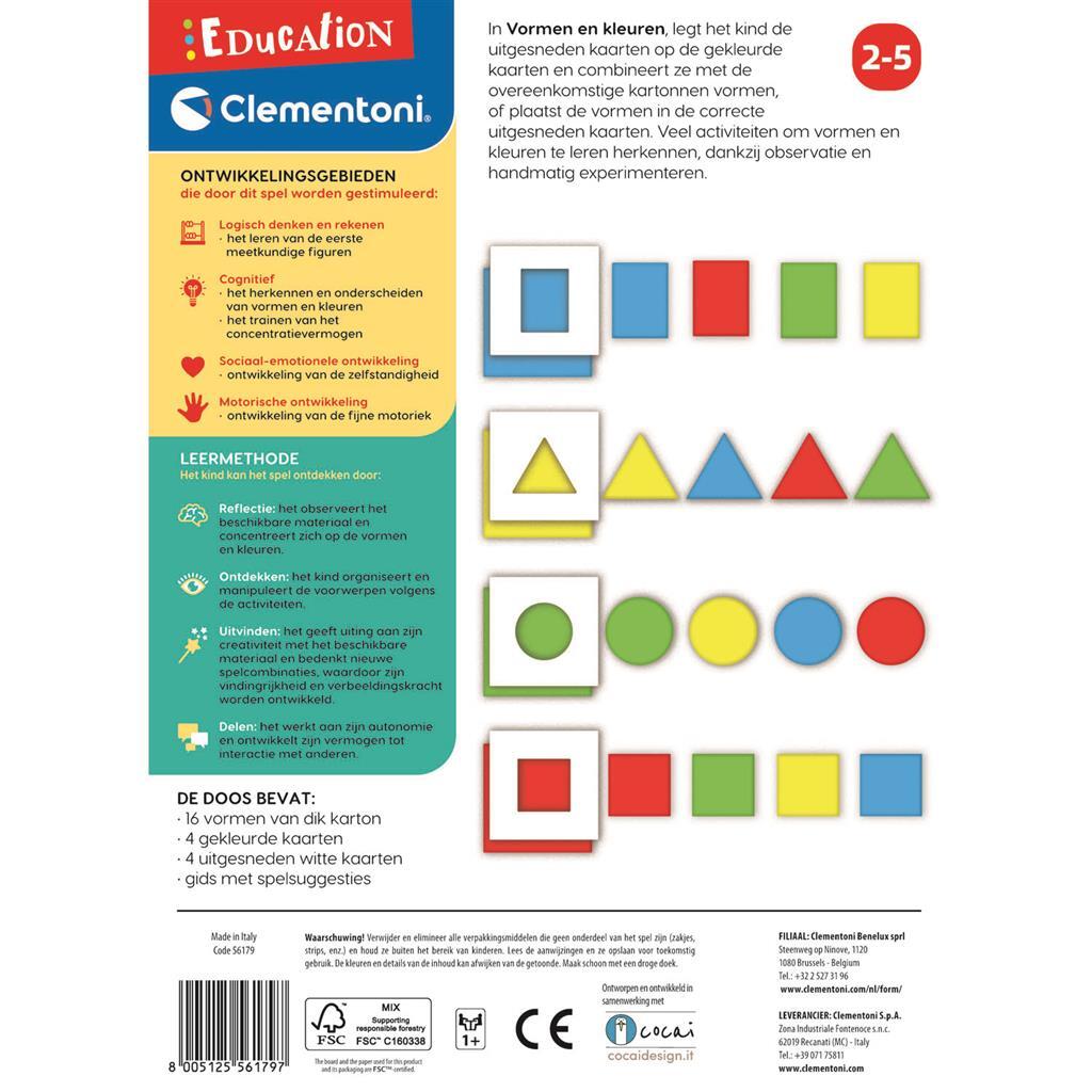 Formes et couleurs de l'éducation de Clementoni