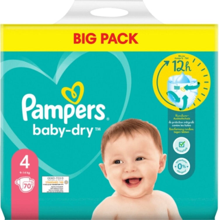 Pampers Pampers Baby Dry Taille 4 9-14 kg 70 couches
