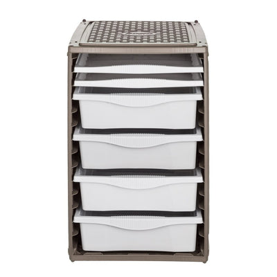 Bama RI, Système de stockage Orino 34x41x53 cm taupe blanc