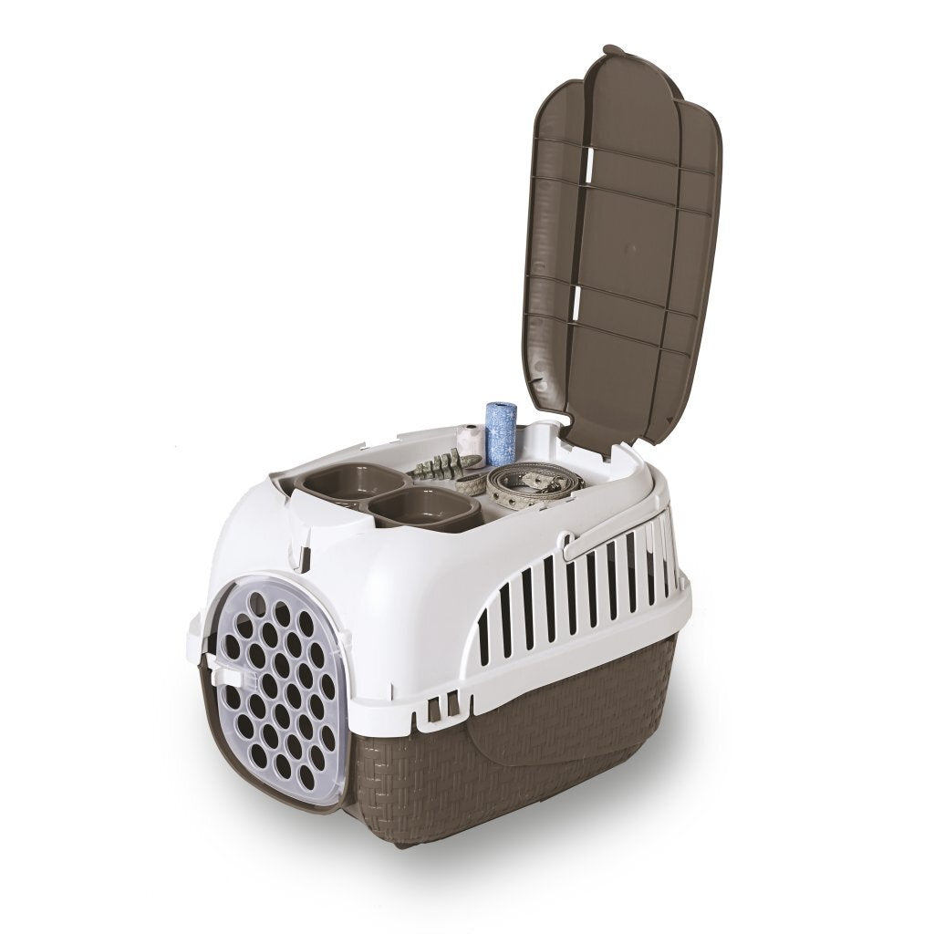 Bama Pet Transportbox 52x33x34 cm taupe blanc