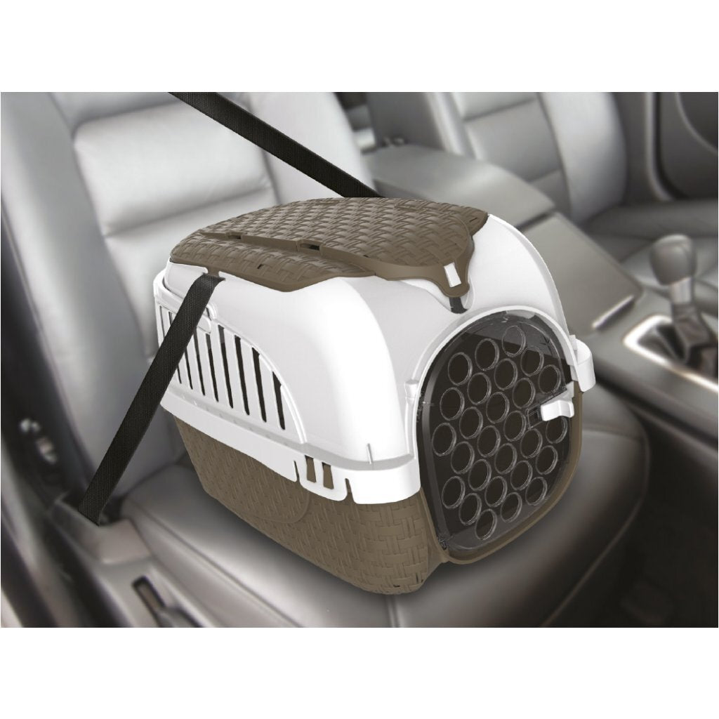 Bama Pet Transportbox 52x33x34 cm taupe blanc