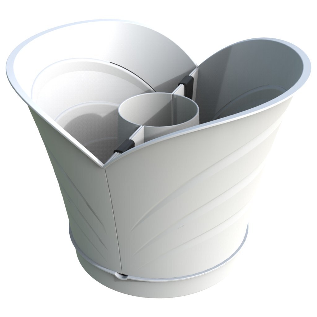 Bama Tulipano Flowerpot 5L 34.5x19x30 cm 4 pièces blanches