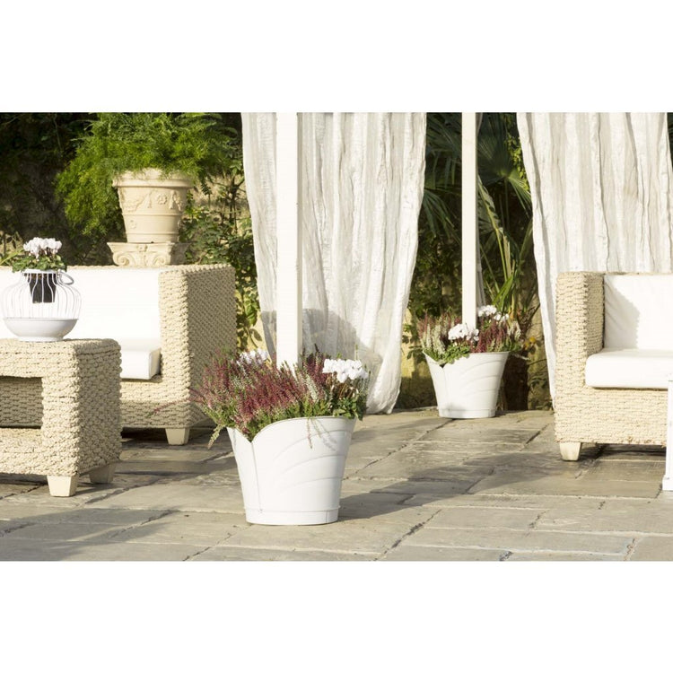 Bama Tulipano Flowerpot 5L 34.5x19x30 cm 4 pièces blanches
