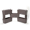 Plans couberables Bama Brick 75L 59x23x27 cm 5 pièces d'anthracite