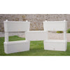 BRAMA BRICK COUBERABLE PLANTERS 75L 59X23X27 cm 5 pièces blanches