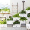 BRAMA BRICK COUBERABLE PLANTERS 75L 59X23X27 cm 5 pièces blanches