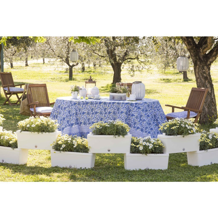 BRAMA BRICK COUBERABLE PLANTERS 75L 59X23X27 cm 5 pièces blanches
