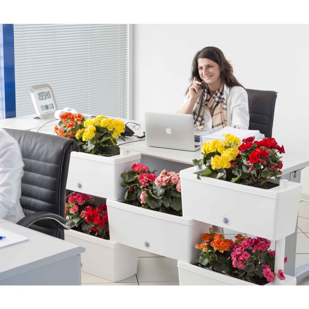 BRAMA BRICK COUBERABLE PLANTERS 75L 59X23X27 cm 5 pièces blanches