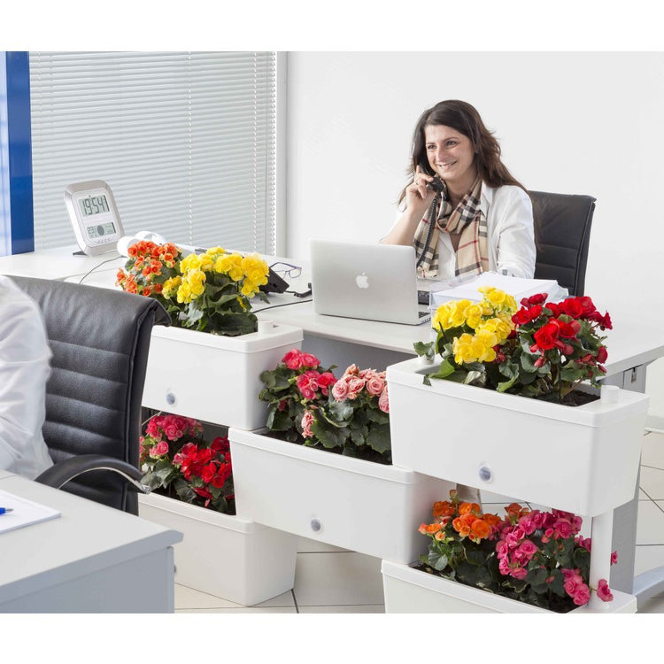 BRAMA BRICK COUBERABLE PLANTERS 75L 59X23X27 cm 5 pièces blanches
