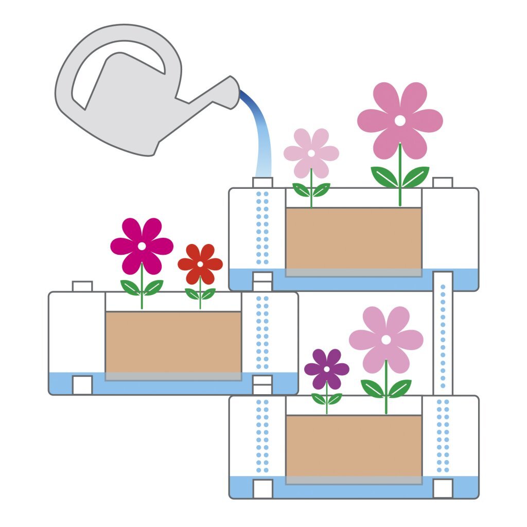 BRAMA BRICK Couberable Planteurs 75L 59x23x27 cm 5 pièces Taupe