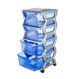 Système routier Bama Insime avec roues 4 charges 36x40x80 cm en argent bleu transparent - afbeelding 2