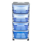 Système routier Bama Insime avec roues 4 charges 36x40x80 cm en argent bleu transparent - afbeelding 3