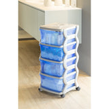 Système routier Bama Insime avec roues 4 charges 36x40x80 cm en argent bleu transparent - afbeelding 4
